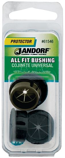 Jandorf Conduit Bushing, 1/2 in Dia Cable, Nylon, Black, 13/16 in Dia Panel Hole 4 pack #61546