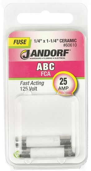 Jandorf Fast Acting 125 Volt 25 Amp Fuse #60610