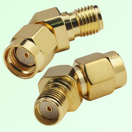 45° Degree Angles RP SMA Male to Female SMA Connector