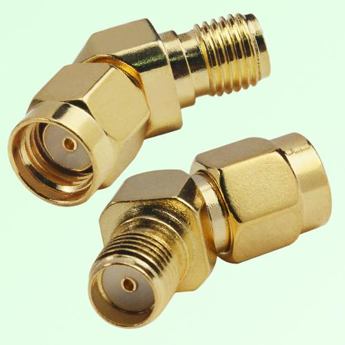 45° Degree Angles RP SMA Male to Female SMA Connector
