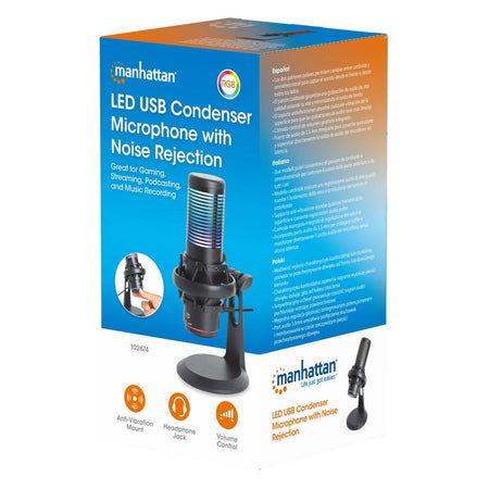 Manhattan RGB LED USB Microphone with Noise Rejection