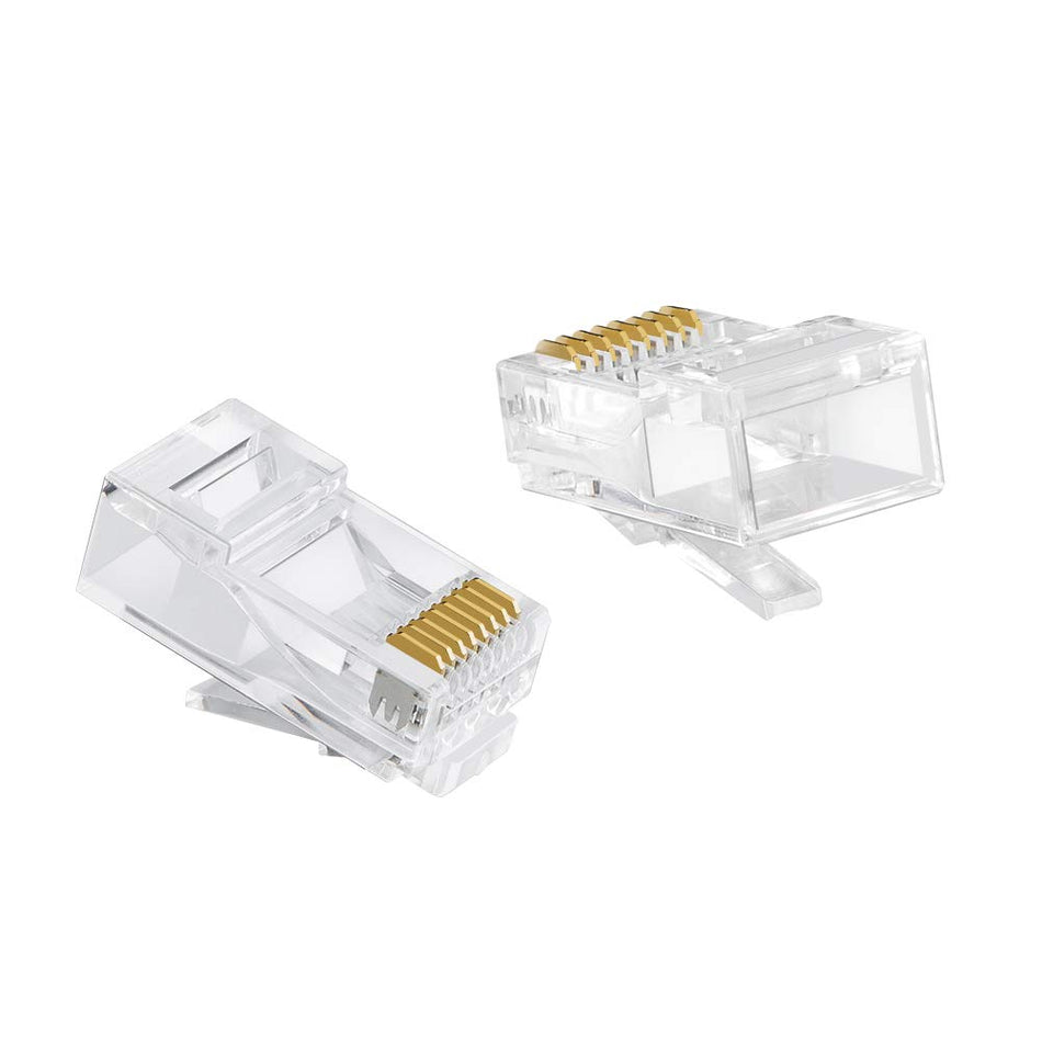 RJ45 CAT5/ CAT5E/ CAT6 Crimp Connector 10Pcs