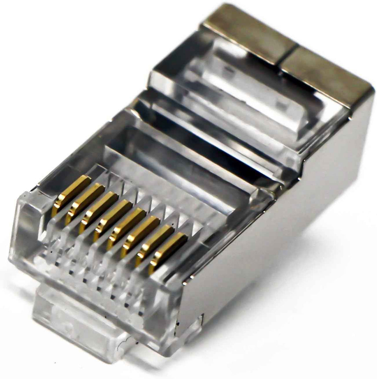 Google Rj45 Shielded RJ45 CAT6/ CAT5 Crimp Connector 10pcs | TekShack