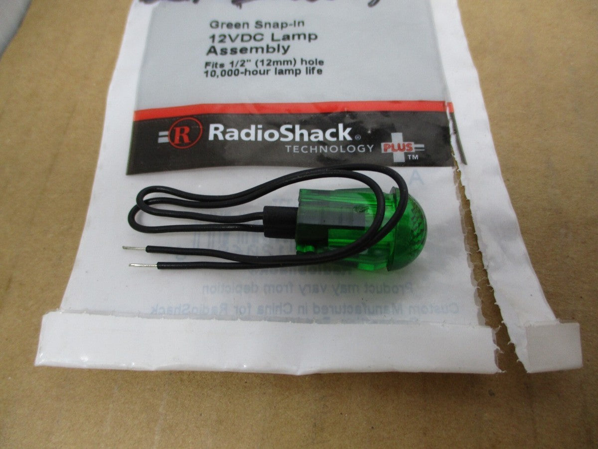 Green Snap-In 12VDC Lamp Assembly
