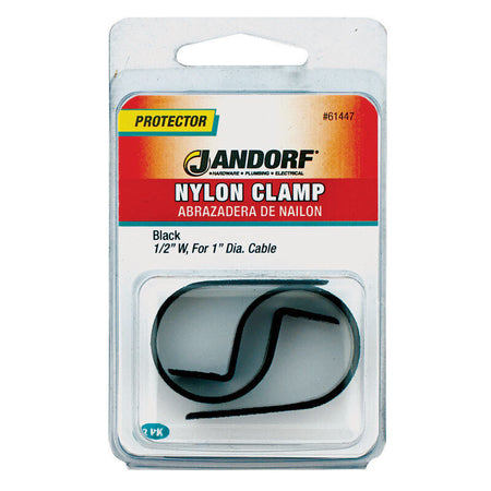 JANDORF CLAMP Nylon Black 1/2x1 2 PK 61447