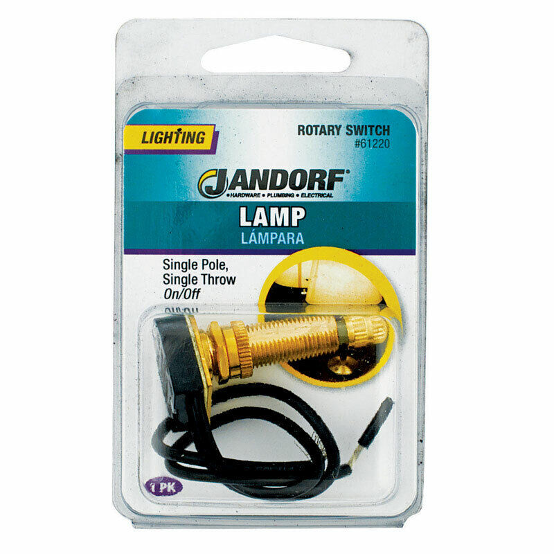 Switch ROTARY SPST Brass ON/OFF