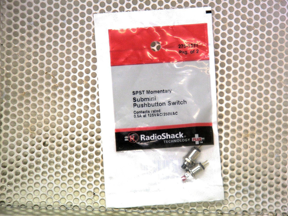 Radio Shack 275-1571 SPST Submini Momentary Pushbuttons (2-Pack)