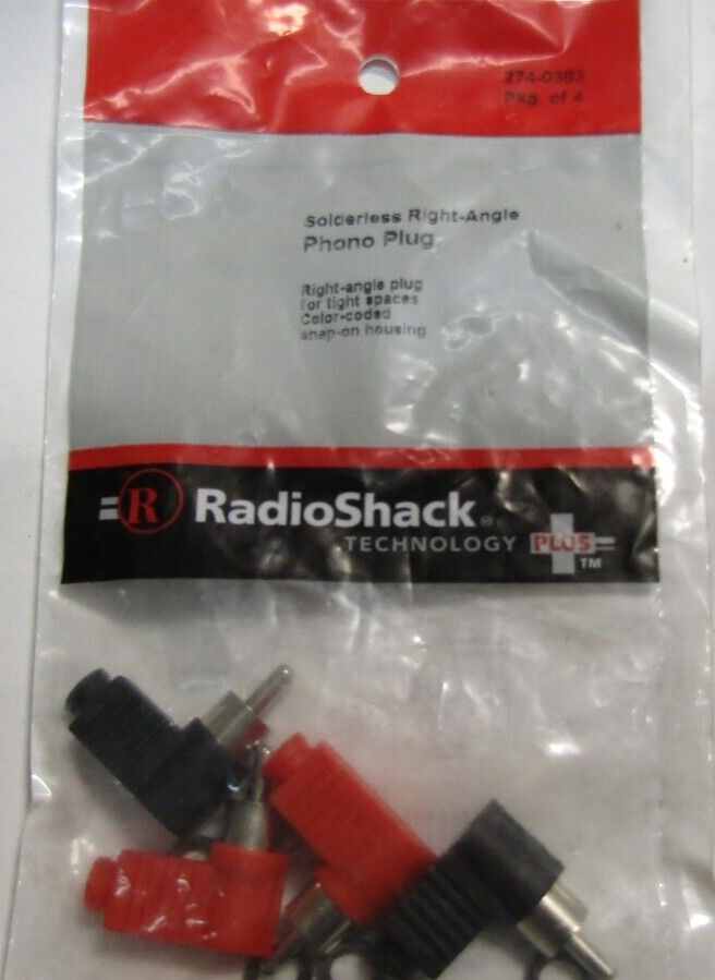 Solderless Right-Angle Phono Plug