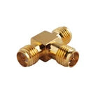 RP-SMA Female Triple T to 2X RP-SMA Female Adapter