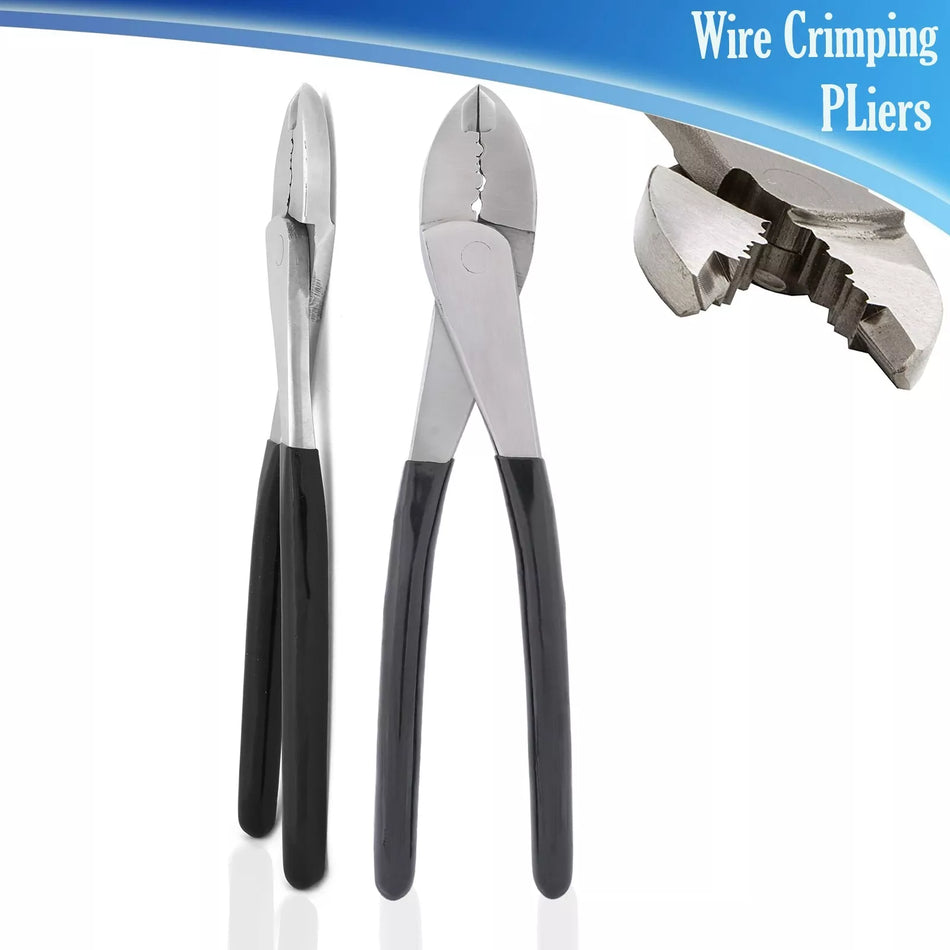 Electrician's Terminal Crimp Pliers Wire Crimping Tool with Cutter 8'' PVC