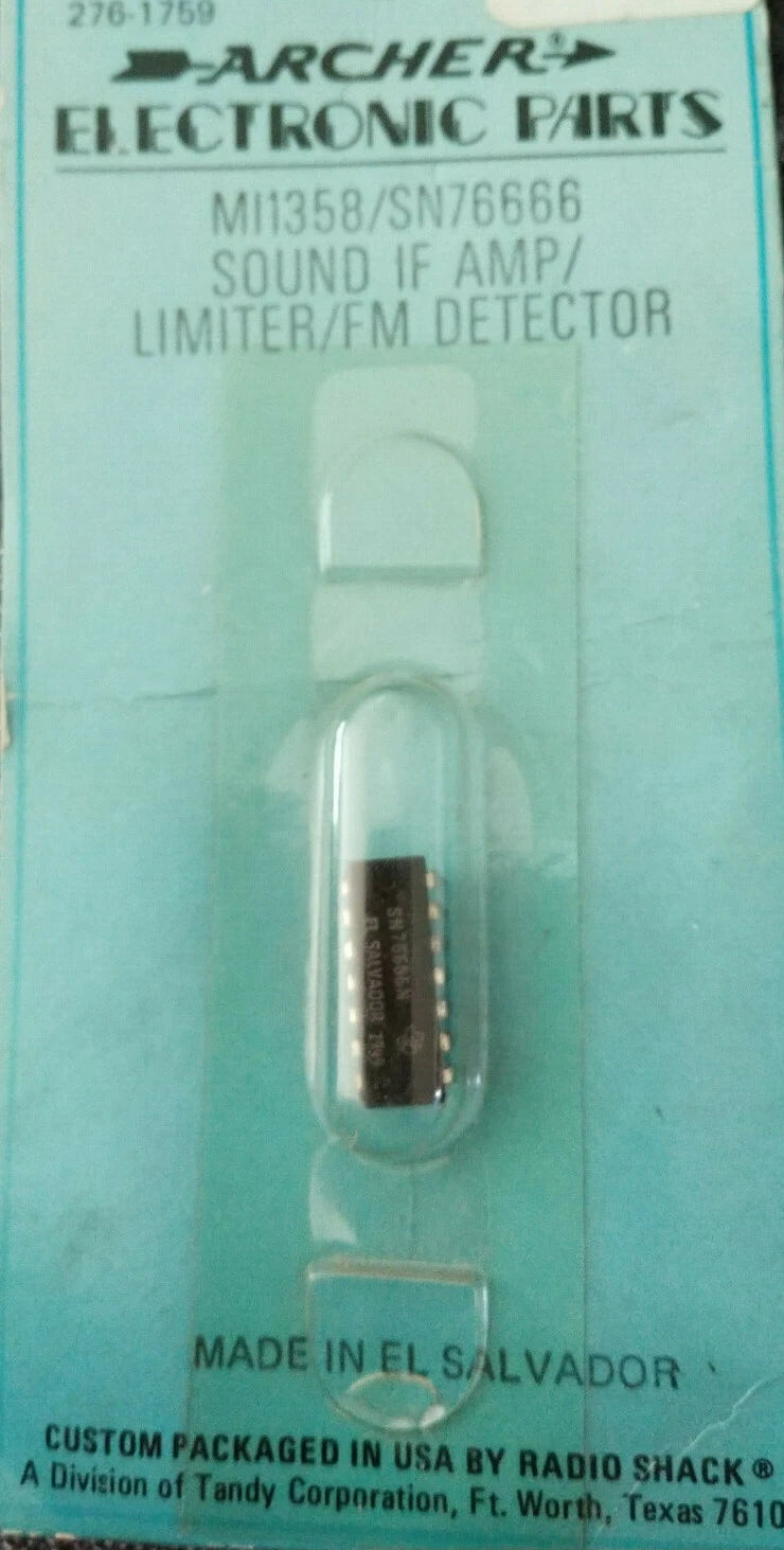MI1358/SN76666 sound IF AMP limiter/fm detector