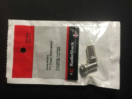 RadioShack Quad-Shield TV Coax Connectors Type QS-56 278-0232