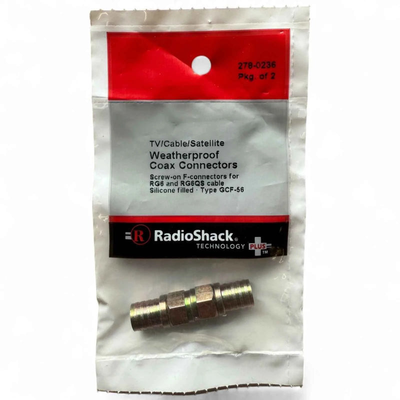 RadioShack 278-0236 Weatherproof TV/Cable/Satellite Coax Connectors F-Type RG6