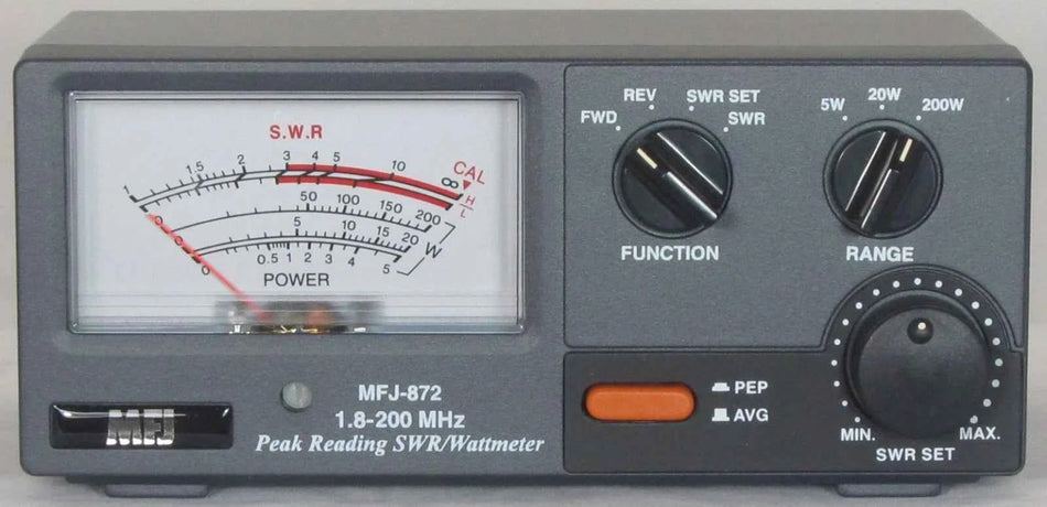 MFJ-872 Wattmeter, 1.8–200 MHz, 200 W