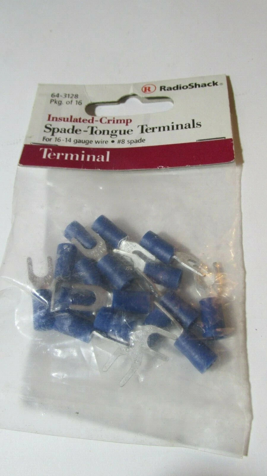 Insulated Crimp on Spade Tongue Terminals 64-3124