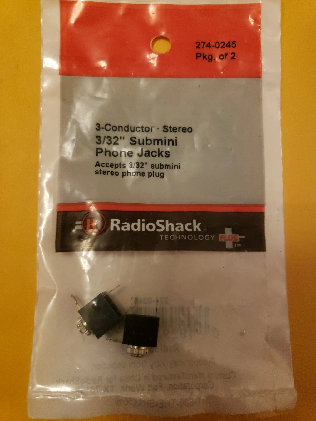 Radio Shack Submini Inline Stereo Jacks, 2 Pack