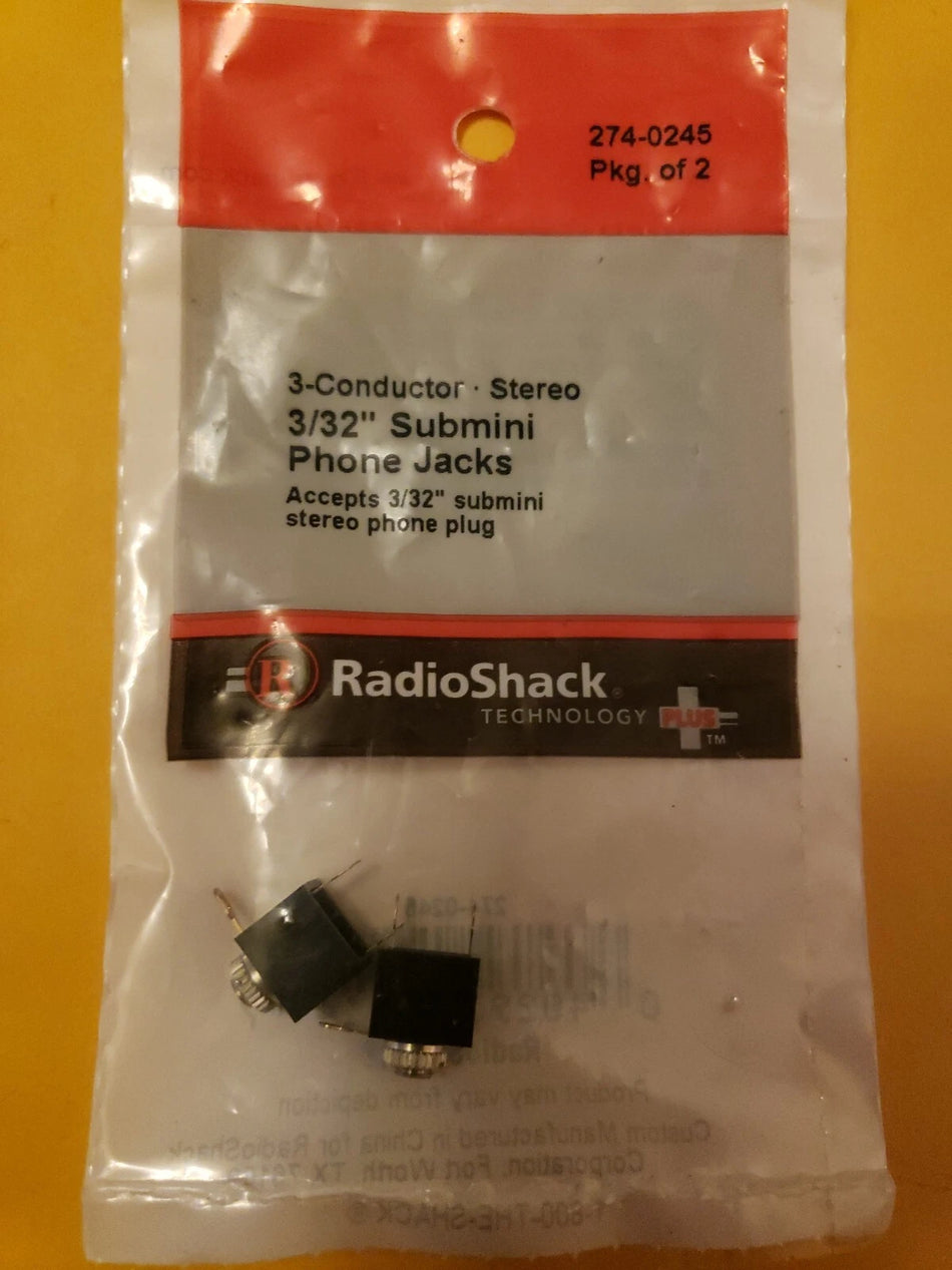 Radio Shack Submini Inline Stereo Jacks, 2 Pack