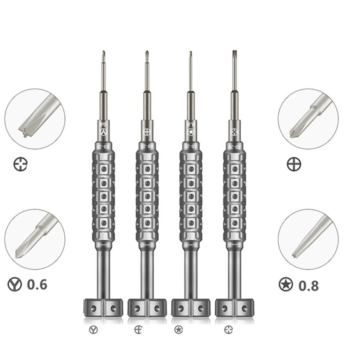 Precision Screwdriver 0.6mm Set – Anti-Slip Handle for Electronics Repair