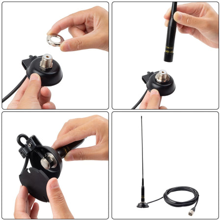 UHF/VHF Dual Band Antenna – 136–490MHz Mobile Use