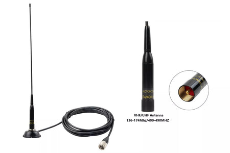UHF/VHF Dual Band Antenna – 136–490MHz Mobile Use