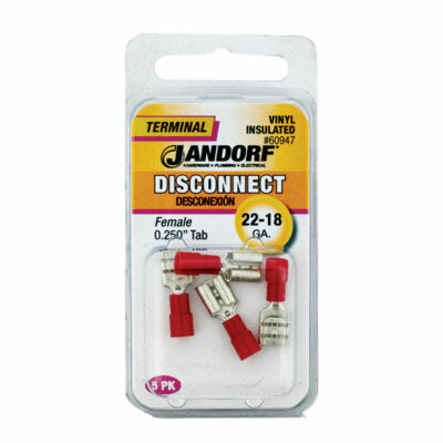 JANDORF TERMINAL DISCONNECTF22-18 UNINSULARED .25 TAB (5PK) 60947