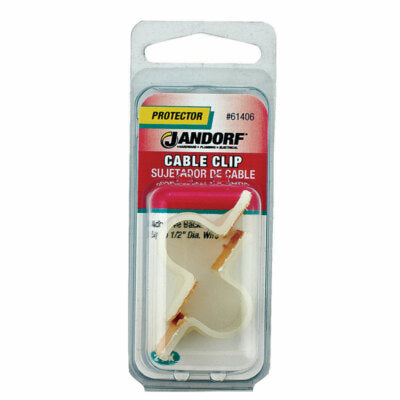 JANDORF Cable Clip Double Press Adhesive 1/2 2 PK 61406
