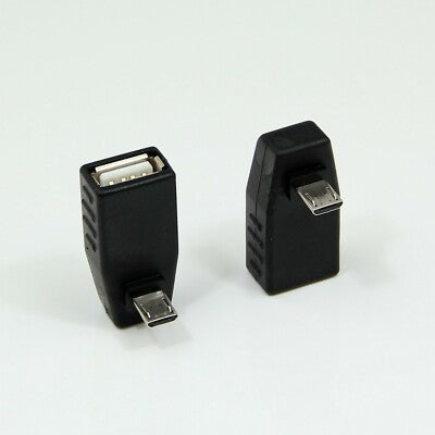 USB Female to Mini USB Male 180° adapter up angled