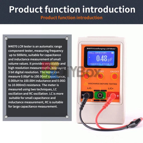 M4070 LCR Meter – Auto-Range Cap/Induct/Res Tester