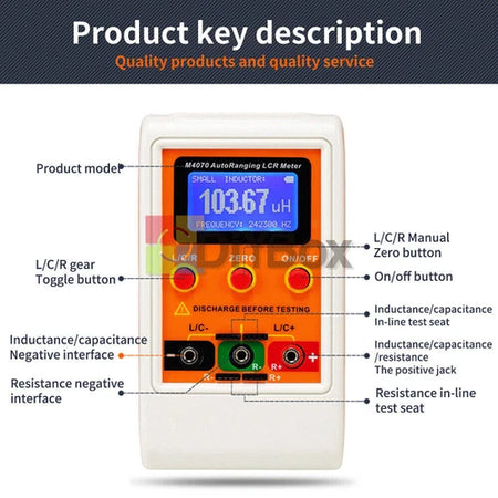 M4070 LCR Meter – Auto-Range Cap/Induct/Res Tester