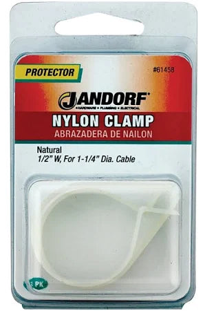 JANDORF CLAMP Nylon Natural 1/2x1-1/4 2 PK 61458
