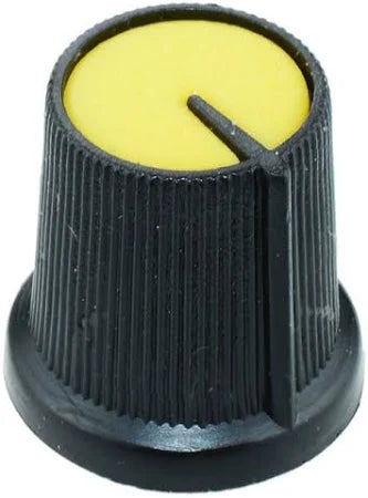 1/4 inch Yellow k Potentiometer Knobs