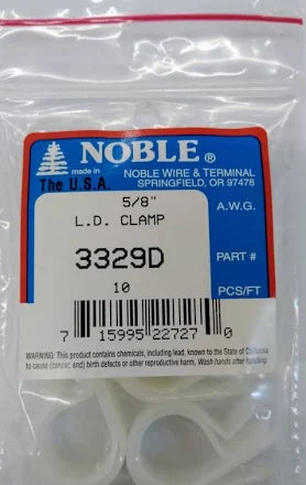 5/8" Clamp-Light Duty Natural 10 pack