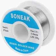 60/40 Rosin Core Solder Wire – 1.0mm, 50g Spool | Electronics Repair & DIY