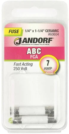 Jandorf Fast Acting 250 Volt 7 Amp Fuse #60604