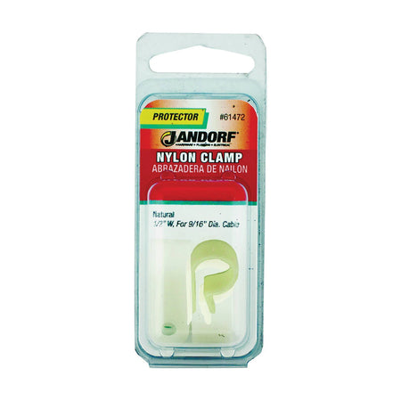 JANDORF CLAMP Nylon Natural 1/2X9/16 2 PK 61472