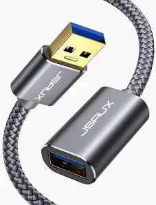 JSAUX 10FT USB 3.0 Extension Cable, Type A Male to Female USB Extender Cord