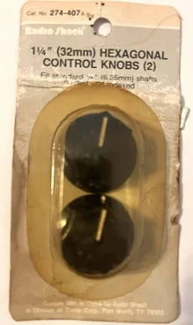 RadioShack 274-407A 1-1/4in Hexagonal Control Knobs 2-Pack