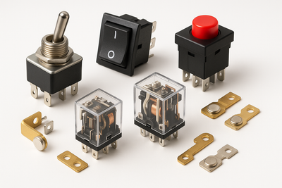 switches, relays, contacts