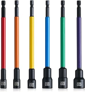 toolant Extra Long Nut Driver Bit Set, 6PCS