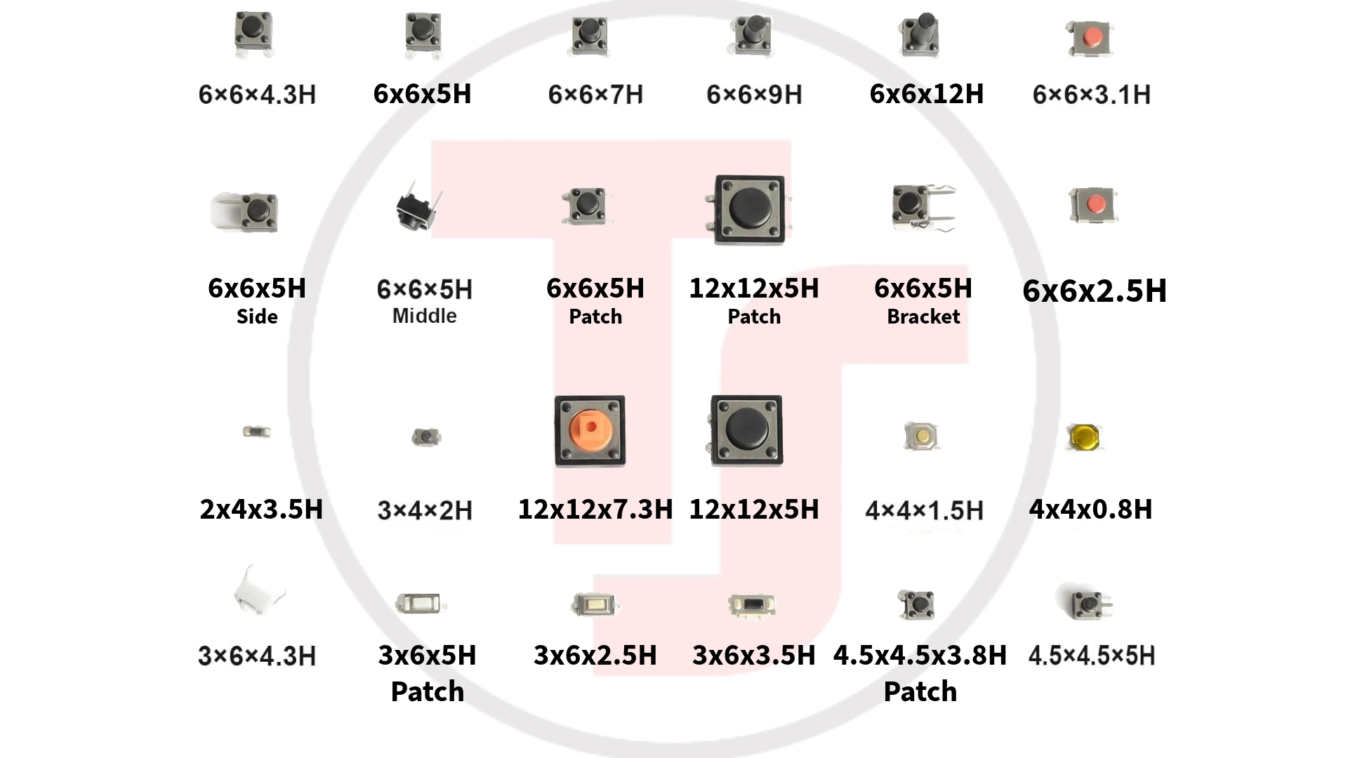 QTEATAK Micro Momentary Tactile Push Button Switch
