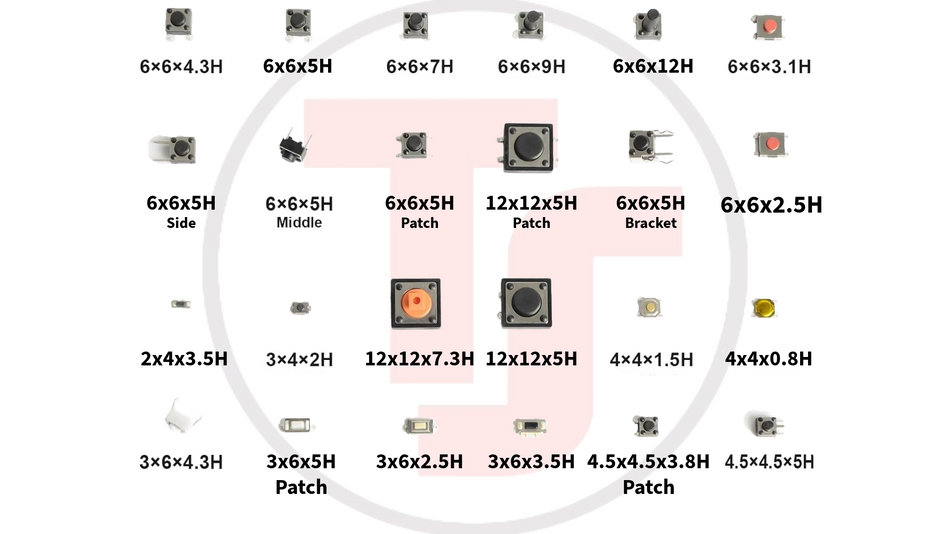 QTEATAK Micro Momentary Tactile Push Button Switch