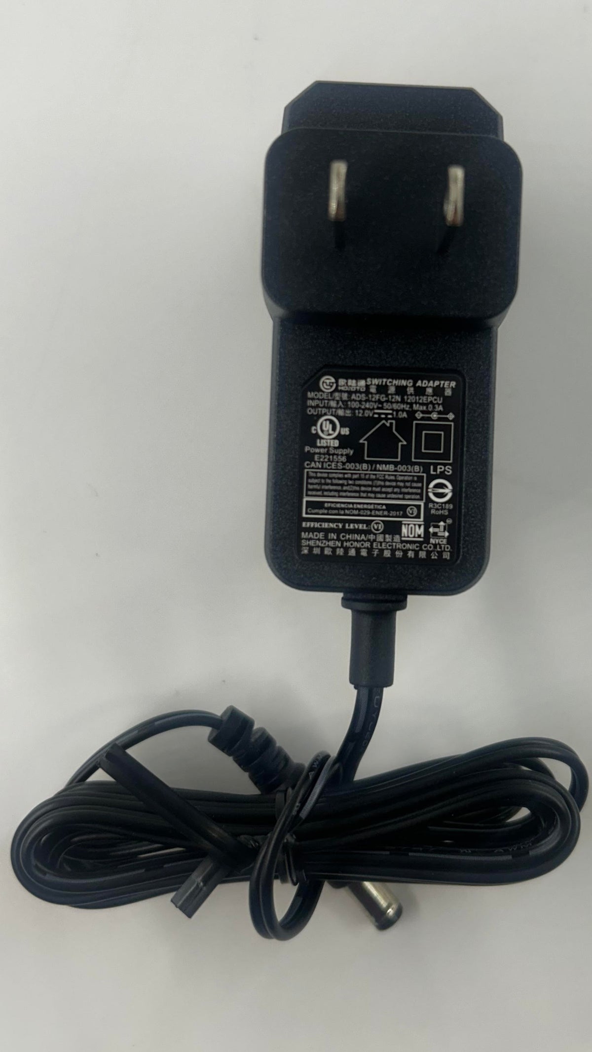 12V 1A DC Power Supply Adapter - US Plug, For Ring Stick Up Cam Pro And Other Small Electronics