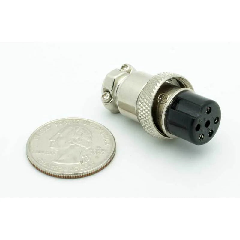 6 Pin Female Inline CB Mic Connector