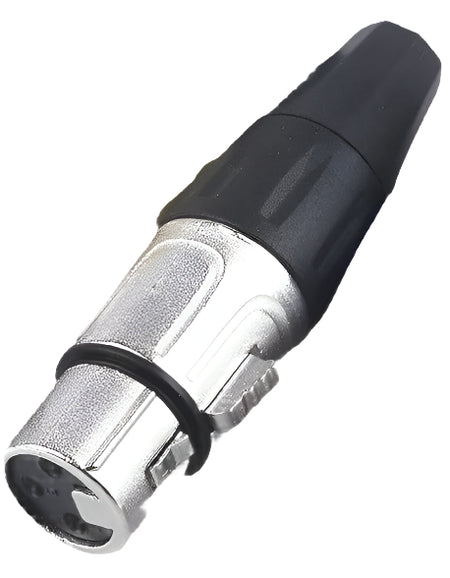 XLR Connectors BLACK 3 Pin FEMALE XLR End